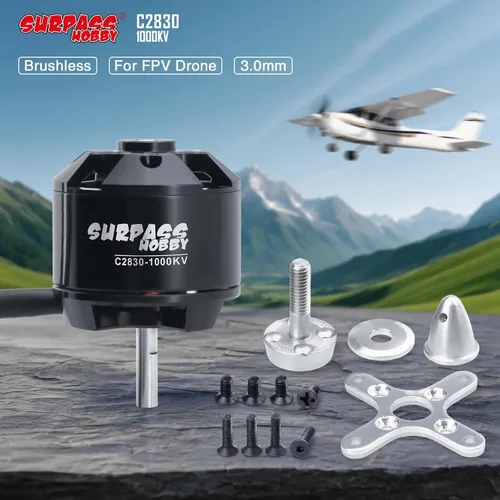 Vista 2 de Surpass C2830 1000KV Motor sin escobillas para aviones RC Ala fija