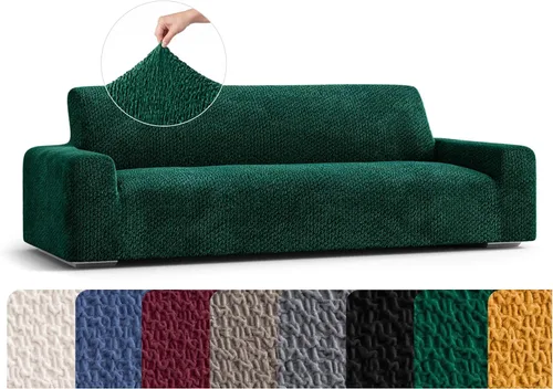 Vista 31 de PAULATO BY GA.I.CO. Funda para sofá, funda de sofá biplaza, funda elástica para sillón, funda de tela de poliéster suave, colección terciopelo Negro