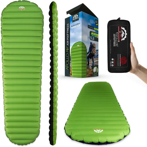 Vista 13 de Gear Doctors ApolloAir 5.2 R-Value [683g] Colchoneta inflable ultraligera aislada para acampar — Colchoneta para mochilero — Colchón de aire