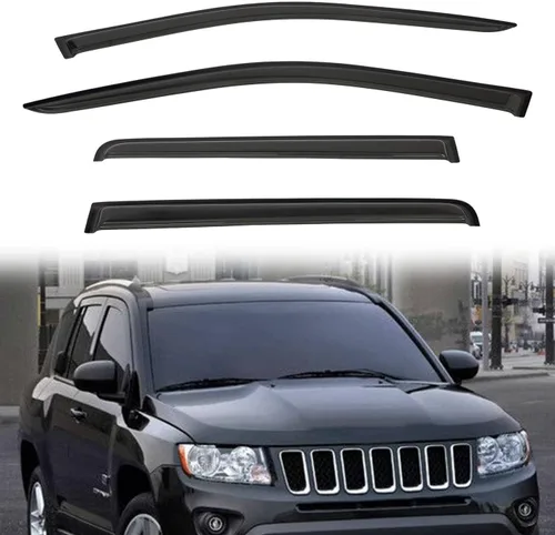 Vista 53 de Protectores de lluvia compatibles con modelos Trailblazer/GMC Envoy 2002-2009 para 5 pasajeros, visera de ventana lateral, deflector de viento