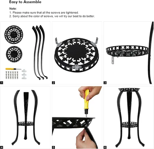 Vista 6 de Ufine Soporte de metal de 2 niveles para plantas para interiores y exteriores, soporte para macetas de hierro alto para porche de esquina, paquete