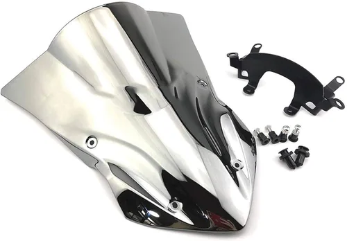 Vista 5 de GLoyer Motorcycle Windshield WindScreen Windshield Compatible with Kawasaki Z900 Z 900 2017 2018 2019 Motorcycle Wind Deflector (Color : Black)