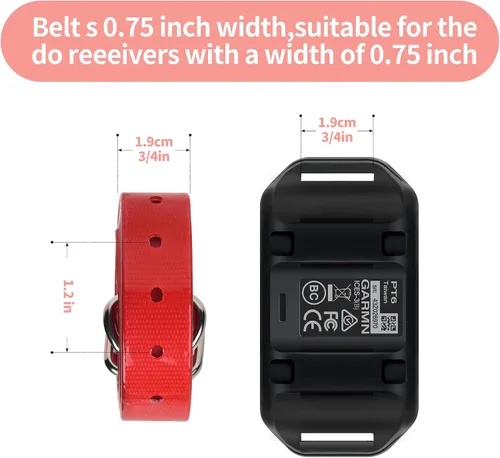 Vista 2 de Stone-Tech - Collar de perro para Garmin compatible con correa de 3/4 pulgadas para Garmin PT10 TB10 Delta Sport Delta para Petsafe, PATPET