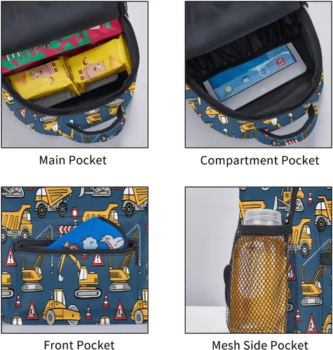 Vista 6 de YSBKN Mini mochila escolar de 12 pulgadas para niños y niñas, Multicolor7, Mochilas Daypack