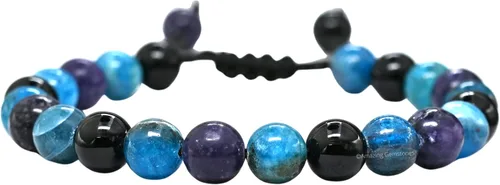 Vista 31 de Amazing Gemstone Pulsera de control de ira – Howlita Amazonita Lava Juego de pulseras para hombres y mujeres, curativa, calmante, ansiedad, alivio