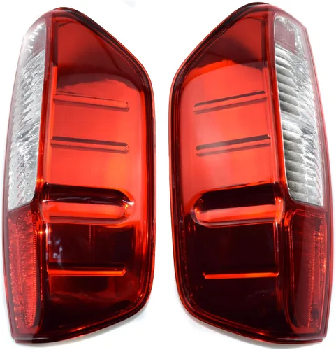 Vista 2 de Cubierta de la lámpara de la luz trasera trasera izquierda y derecha trasera para Nissan D40 Navara Frontier Pickup 2005-2012