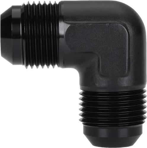Vista 23 de 3AN macho a 3AN macho Flare 45 grados Unión acoplador adaptador de montaje aluminio negro