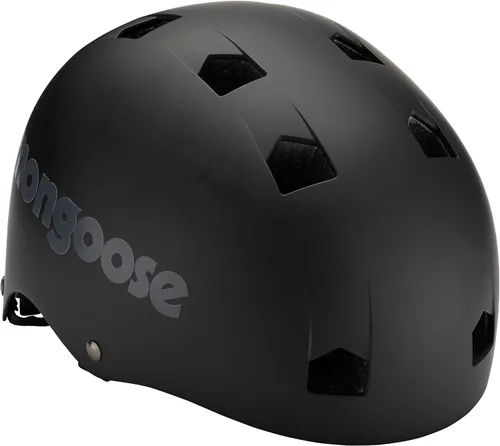 Vista 5 de Mongoose Casco de bicicleta BMX, casco deportivo para niños, gris/negro, juvenil