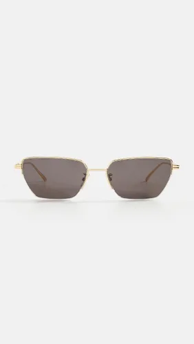 Vista 2 de Bottega Veneta Gafas de sol de ojo de gato estrecho de metal