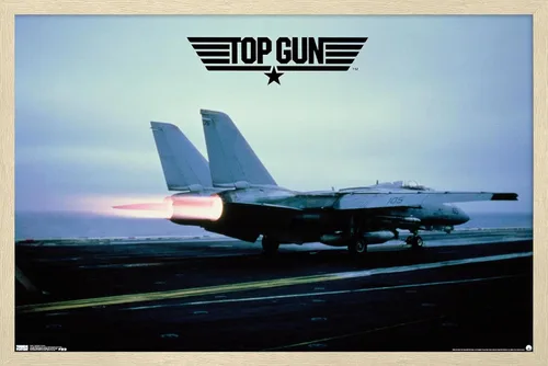 Vista 7 de Trends International Top Gun - Póster de pared de avión Maverick, 14.725 x 22.375 pulgadas, versión enmarcada de madera de granero Versión enmarcada