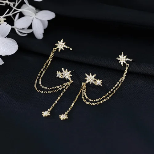 Vista 6 de SLUYNZ - Aretes de plata de ley 925 con diseño de estrella, para mujeres, adolescentes, niñas, aretes de estrella