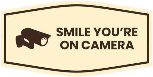 Vista 51 de Fancy Smile You're On Camera Letrero (negro) - Mediano (1 unidad)