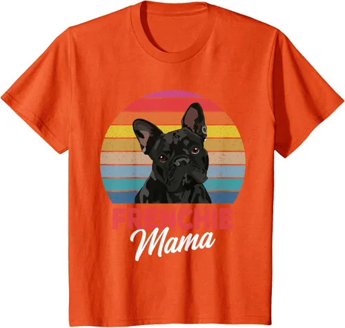 Vista 38 de Frenchie Mama - Camiseta divertida de regalo para niñas y perros Bulldog Francés, Negro, S