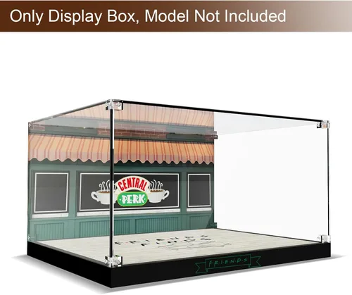 Vista 2 de Vitrina acrílica para Lego Ideas 21319 Central Perk, caja decorativa personalizada para el modelo de bloque de amigos, placa de acrílico