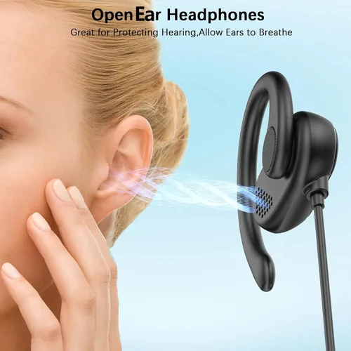 Vista 2 de Auriculares USB C de oreja abierta para Samsung S26 Ultra S25 FE S23 A17 Negro