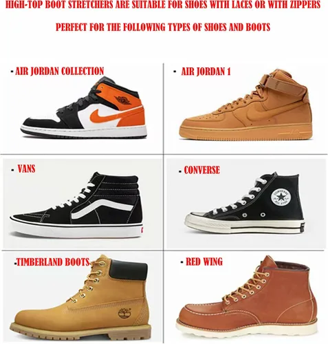 Vista 5 de City Horision Estirador de zapatos para hombres y mujeres, para botas vaqueras, árboles de zapatos ajustables para tenis con cepillo limpiador