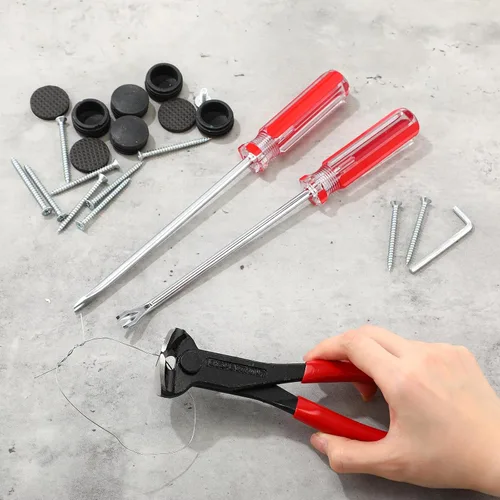 Vista 4 de Honoson Juego de 3 alicates extractores de uñas de 7 pulgadas, juego de herramientas de extracción de 6 pulgadas, rojo