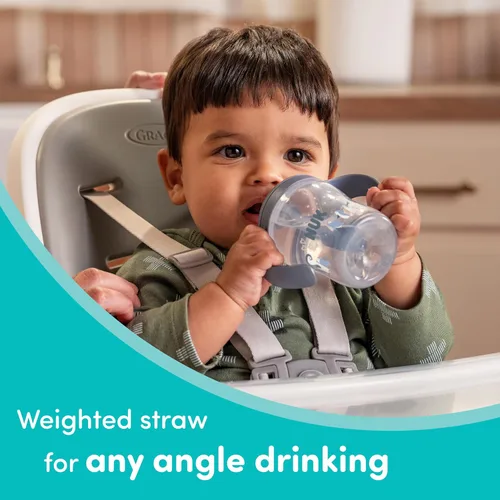 Vista 6 de NUK Perfect Match - Taza de aprendizaje con pajita, 8 onzas, paquete de 2 – Pajita suave, asas de fácil agarre, sin BPA, taza de transición a prueba