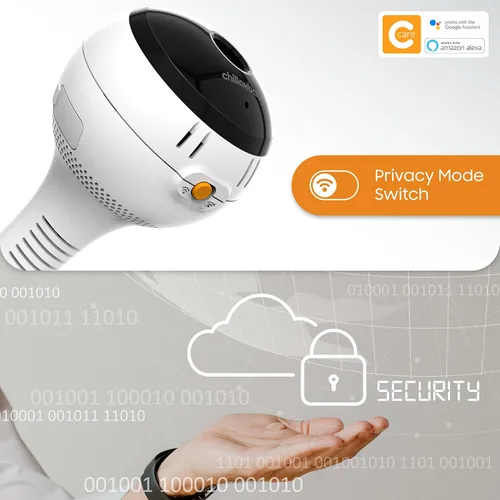 Vista 6 de CHILLAX DM600 Baby Mood Lite - Monitor inteligente para bebé con luz nocturna, sensor de temperatura, monitor de sueño con cámara HD, sonidos