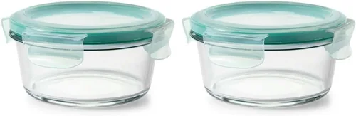 Vista 12 de OXO Good Grips 1 Taza Smart Seal Recipiente hermético de vidrio para alimentos, redondo