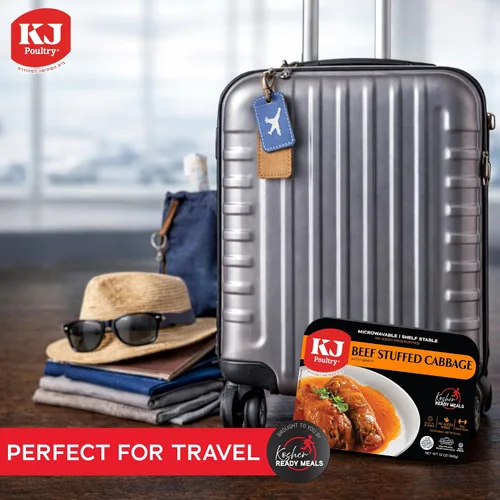 Vista 6 de KJ Poultry Kosher Ready Meals – Rollos de col rellenos de ternera, comidas de carne MRE listas para comer, sin gluten (paquete de 1) preparado