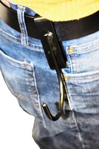 Vista 5 de Zeluga 10-134 Gancho de cinturón resistente para herramienta inalámbrica, gancho de metal duradero para cinturón de trabajo, negro