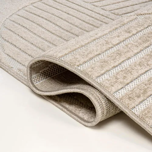 Vista 4 de JONATHAN Y Nordby - Alfombra de tiras arqueadas de alto a bajo, para interiores y exteriores, 2x8, Beige/Crema, para patio, patio trasero, sala