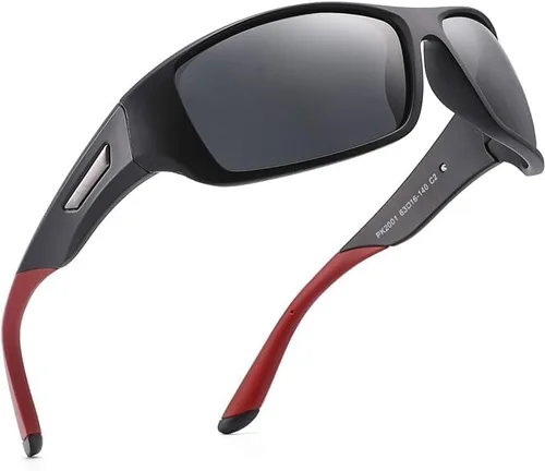 Vista 7 de PUKCLAR Gafas de sol deportivas polarizadas para hombres y mujeres, gafas de sol de conducción, ciclismo, correr, pesca, golf, montura irrompible