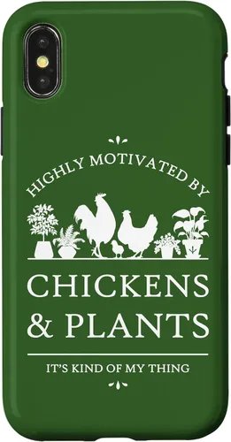 Vista 4 de Funda para iPhone 14 altamente motivado por pollos y plantas