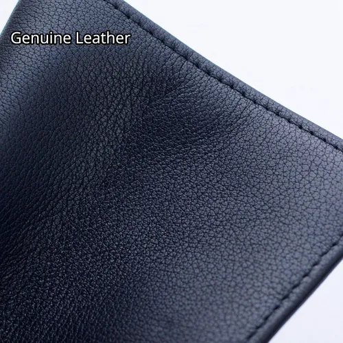 Vista 6 de Bveyzi Cartera ultra delgada RFID para mujer, cartera de cuero pequeña y delgada con bolsillo doble para damas