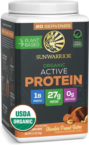 Vista 11 de Sunwarrior - Proteína en polvo a base de plantas orgánica Proteína vegana orgánica en polvo con aminoácidos BCAA más minerales de recuperación