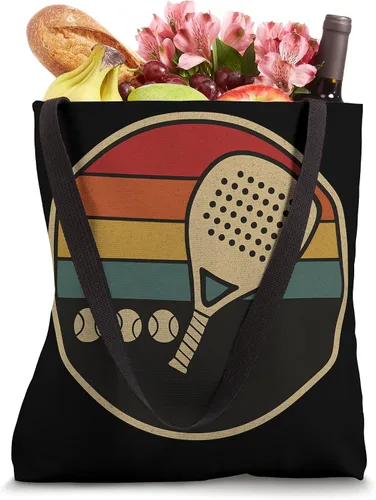 Vista 4 de Bolso tote de tenis de pádel retro para raqueta de pádel