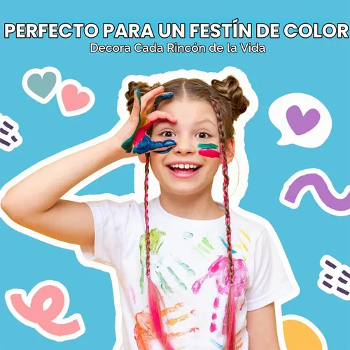 Vista 4 de HOYOLS Mini bandas de goma coloridas, lazos para el cabello para trenzas 25