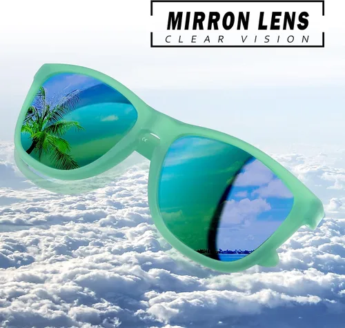 Vista 4 de EPHIU Polarized Sports Sunglasses for Men Women Mirror Lens Sun Glasses No Slip No Bounce for Running Driving 100 UV Protection
