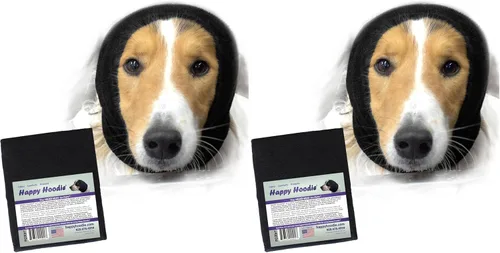 Vista 11 de Happy Hoodie La banda calmante original para perros y gatos - Marca americana - Alivio de la ansiedad/Protección contra el ruido-Aseo-Truenos-Fuegos