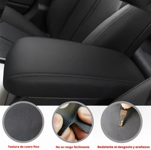 Vista 5 de Blazeray para Kia Optima 2016-2020 Funda para el reposabrazos de la consola central, de piel, antiarañazos, impermeable, protector de reposabrazos