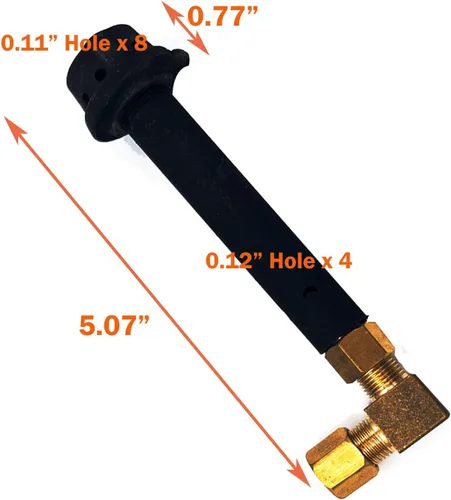 Vista 4 de MENSI Kit de seguridad para quemador de chorro de hierro fundido, quemador piloto, mini quemador pequeño, con manguera de línea de gas flexible