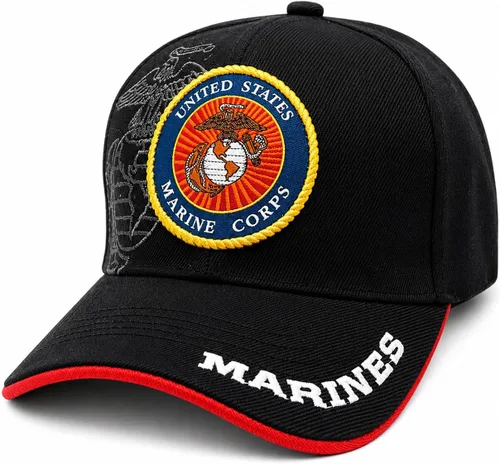 Vista 11 de Sombrero del Cuerpo de Marines de los Estados Unidos para hombre, gorra de béisbol militar oficial de la USMC, regalo para veteranos de los marines