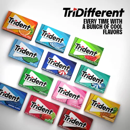 Vista 8 de Trident Vibes Spearmint Rush - Goma de mascar sin azúcar, 6 botellas de 40 piezas (240 piezas en total)