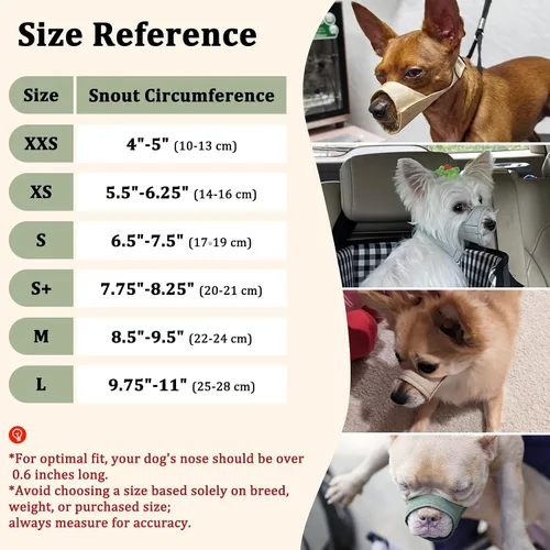 Vista 5 de Mayerzon Bozal de Hocico Corto para Perros, Bozal Pequeño para Chihuahua Shih Tzu American Bully Boxer Cachorro, Cubierta Bucal de Tela Suave