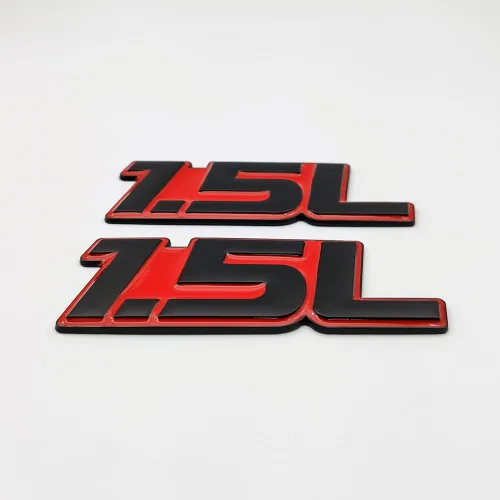 Vista 8 de 2 emblemas de metal con logotipo de 1.5 L de alta calidad 3D 1.5 insignias para guardabarros para puerta de automóvil, calcomanía de ala lateral