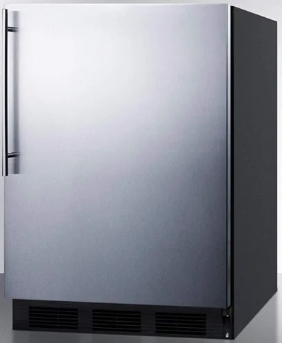 Vista 2 de Summit Appliance FF7BKSSHVADA - Refrigerador comercial para uso general independiente con descongelación automática, puerta envuelta de acero