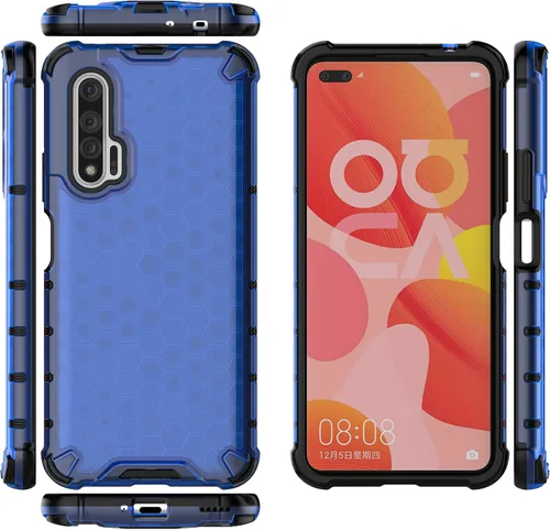 Vista 276 de Pzwoxukhov Funda compatible con Huawei Nova 3i, compatible con Huawei P Smart+ 2018 Honeycomb Anti-Drop Shock-Absorbing Case Negro