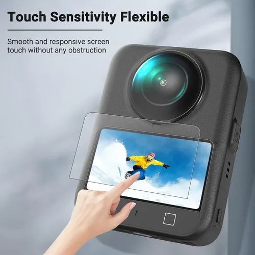 Vista 4 de CYNOVA Osmo 360 - Protector de pantalla para accesorios DJI Osmo 360, con kit de alineación automática. Pantalla LCD de vidrio templado, ultra HD