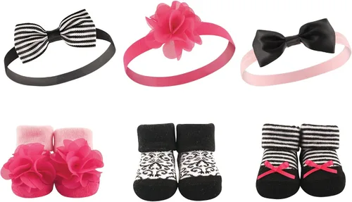 Vista 27 de Hudson Baby Conjunto de regalo de diadema y calcetines para niña