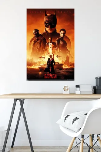 Vista 4 de Trends International DC Comics Movie The Batman - Póster de pared de una hoja, 22.375 x 34 pulgadas, versión sin marco