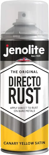 Vista 14 de JENOLITE Directorust - Pintura en aerosol satinada NEGRO 13.52 fl oz Pintura en aerosol semibrillante Superficies de madera, metal