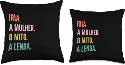 Vista 3 de Funny Portuguese First Name Design - Iria Throw Pillow