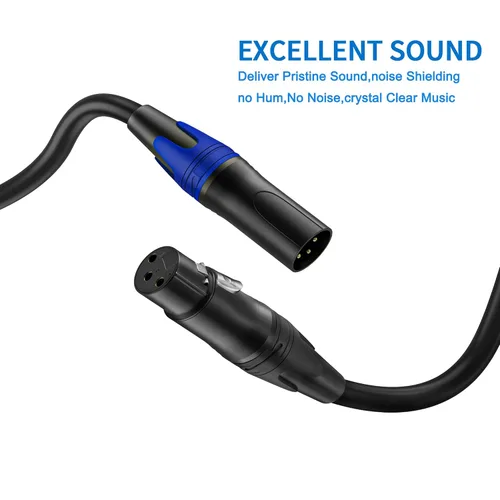 Vista 7 de LanSenSu XLR hembra a 2 XLR macho Patch Y cable, cable divisor de micrófono equilibrado, adaptador de audio, 11.8 pulgadas (paquete de 2)