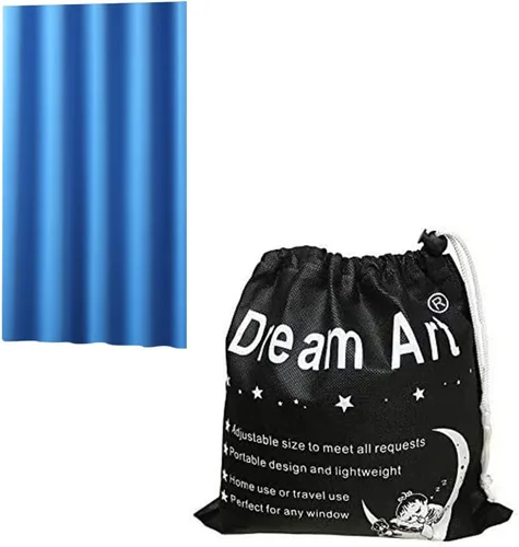 Vista 9 de DREAM ART Cortina opaca portátil para cualquier lugar/Persianas ajustables opacas/Persianas opacas temporales con ventosas para guardería, Negro